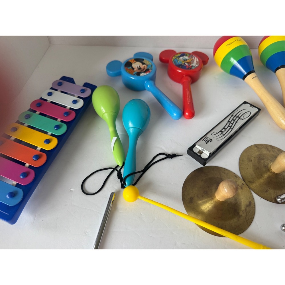 Melissa & Doug Disney Musical Instrument Set Xylophone Tambourine Maracas Lot 18
